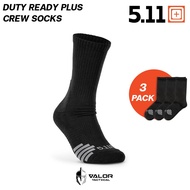 5.11 Tactical - Duty Ready Plus Crew Socks (3-Pack) ถุงเท้ายาว แพ็ค 3 คู่ ระบายอากาศได้ดี ไม่มีกลิ่น