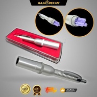 Pen Lancet Bekam 3 Head Silver 1pcs (Pen Lancet 3 mata) + 100pcs Jarum size 23G