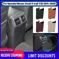 High quality for Nissan Xtrail X-trail T32 2014 2015 2016 2017 2018 2019 2020 Car Dedicated armrest box anti kick pad rear air vent Microfiber Leather protection cover pad car interior accessories