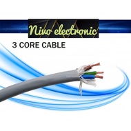 3 CORE CABLE 40/0.76 * 3C-1M / 16 * 3C - 1M 100% Pure Full Copper 3 Core Flexible Wire Cable PVC