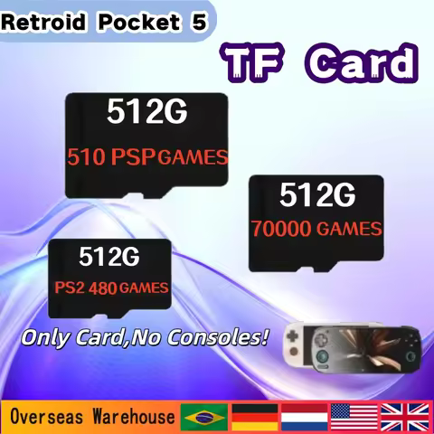 For Retroid Pocket 5 Portable Handheld Game TF Card Memory Card Popular Classic Retro Game Video Gam
