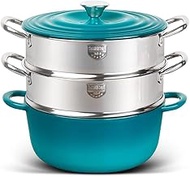WGHJK Stainless steel steamer, multi-layer, large soup pot, non-stick pan Enamel Soup pot