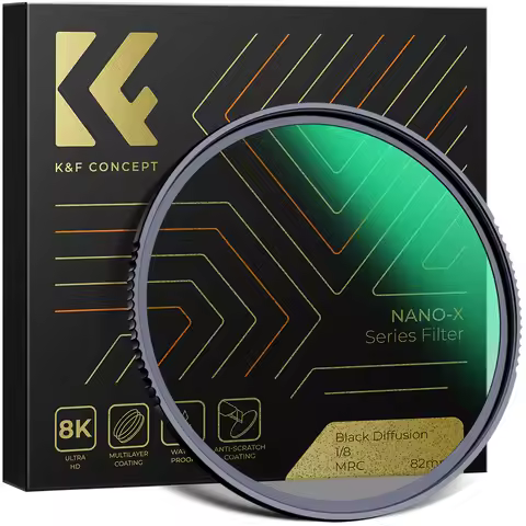 K&F Concept Black Mist Diffusion 1/4 1/8 Lens Filter Special Effects Shoot Video like movies 49mm 52