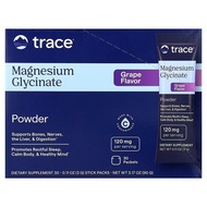 Trace, Magnesium Glycinate Powder, Grape, 30 Packets, 0.11 oz (3 g) Each