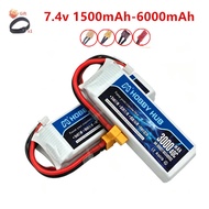 2S Lithium Polymer Battery 7.4V 1500mAh 1800mAh 2200mAh 3300mAh 4200mAh 5200mAh 6000mAh XT60/T Remot