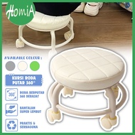 Kursi Mini Bentuk Bulat Dengan Roda Putar 360° Minimalis / Bangku Belajar Berjalan Anak Bayi Balita 