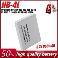 3.7V 860mAh NB-4L 4LH Battery for Canon IXUS 100 120 220 255 40 55 65 75 I5 I7 110 130 117 230 115 S
