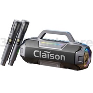 Claison T9 Plus BT Karaoke Speaker with Dual Microphones HiFi Bass DSP RGB Light USB AUX TF Playback