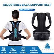 Adjustable Back Support Belt - Posture Corrector, Lumbar Spine Support, Durable Shoulder Brace