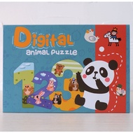 DIGITAL Puzzle Animal Puzzle 123 Geometry Puzzle Wooden Puzzle Alphabet Puzzle Number Children Woode