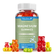 Mulittea Magnesium Glycinate Gummies Calming Anti-Stress Gummies Supports Normal Sleep Calm Mood and