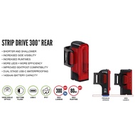 LEZYNE STRIP DRIVE 300+REAR USB-C Rechargeable Bicycle Tail Light Bicycle Light Bicycle REAR Light B