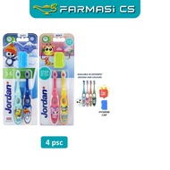 Jordan Step 2 SOFT Kids Toothbrush x 4 Pieces (3 - 5 years old) with FREE GIFT [ Children / Kid's or