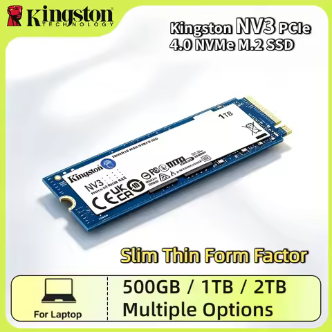 Kingston NV3 1TB 2TB 500GB M.2 2280 PCIe 4.0 NVMe SSD Up to 6000MB s Internal Drive Game Loading for