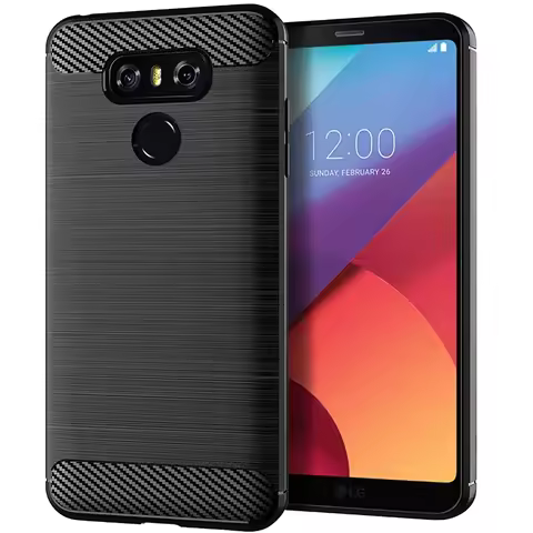 Soft Matte Case for LG G6 G7 G8 G8X G8s G6+ G7Plus Shockproof Carbon Fiber Phone Cover for lg g6 plu