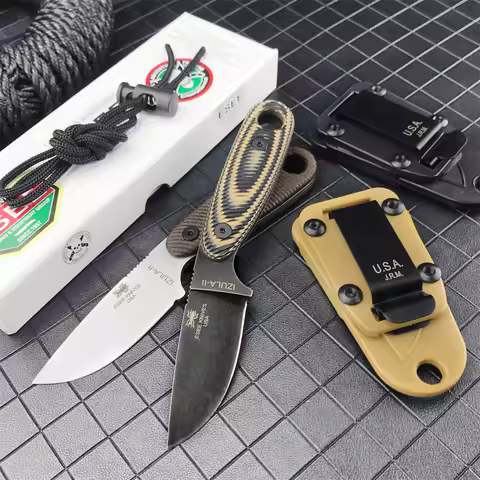 New Style ESEE-Izula Staright Knife D2 Blade G10 Handle,Underbrush Outdoor Camping Knife Rescue Mult