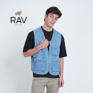 RAV Design Men's Collar Sleeveless Jacket R91803-3597-1
