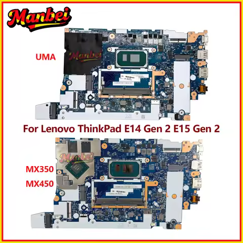 GE4B0 GE5B0 NM-D011 Laptop Motherboard For Lenovo ThinkPad E14 Gen 2 E15 Gen 2 Mainboard i3 i5 i7 UM