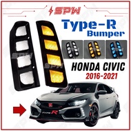 Honda Civic FC (2016-2021) Type-R FK7 FK8 Front Bumper LED Daylight DRL Type R Foglamp Spotlight Fog