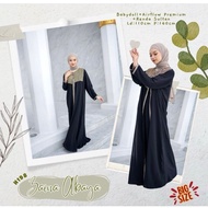 [ Garansi] Abaya Gamis Hitam Turkey Maxi Dress Arab Saudi Bordir/Abaya