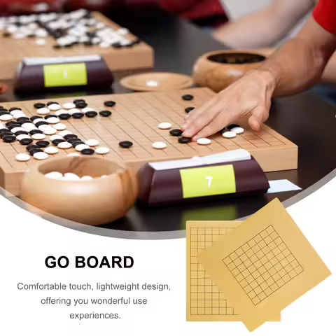 2Pcs Go Chess Board Wooden Folding Board Portable Travel Chessboard Educational Strategic Game Chess