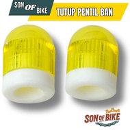 Universal Transparent Yellow BMX MTB Motorcycle Tire Valve Cap