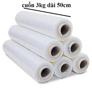 PE film roll | (1 ROLL) wrapping film | 3kg roll 50cm long