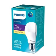 ขายถูก หลอด LED ฟิลิปส์ หลอดไฟ ฟิลิปส์ Philips Essential LED Bulb 7W เอสเซนเชียล รุ่นประหยัด แสง DAYLIGHT 6500K  แสง WARM 3000K