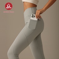 MOVING PEACH Pants Women Fitness Tights Yoga Leggings Sports Bottom Training Pants with Pockets FLZ