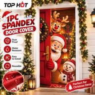Christmas Door Cover 2.1x0.9m Santa Claus Xmas Backdrop Banner Home Door Decoration