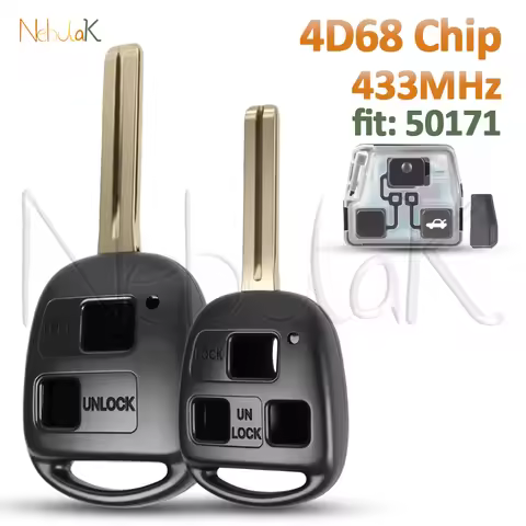 50171 Car Key Fob 4D68 Chip Fit Lexus IS200 LS400 RX300 RX400 ES300 GS300 GS400 IS300 Remote 433Mhz 