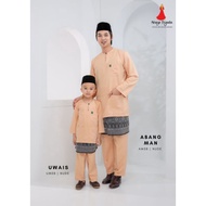 BAJU MELAYU SEDONDON ANAK AYAH / BAJU MELAYU KANAK KANAK TELUK BELANGA DEWASA PLUSSIZE PINK / UWAIS MAN DUSTY NUDE