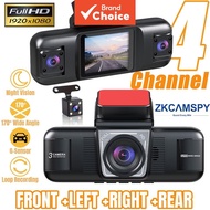 Dash Cam for Car 4 Channel 360 Parking Cameras Night Vision Recorder Dashcam