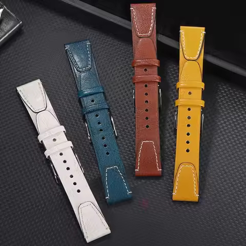 Retro Genuine Leather Watchband for Seiko 5 for skx007 20mm 22mm Watch Straps Men Women for Rolex Wr