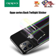 (Great. Cell phone case)   เคส Oppo A53 A1k A3s A12e A31 A91 A9 Reno3 A52020 F5 F7 F9 A7 A5s A12 F11โปร Reno2 Reno4สติกเกอร์รุ้งทไวไลท์ด้านหลัง