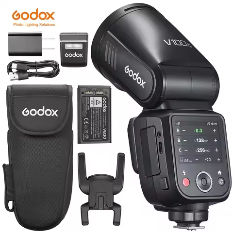 Godox V100 C/N/S/F/O TTL Round Head Camera Flash 100Ws Speedlight for Canon Nikon Sony Fujifilm Olym