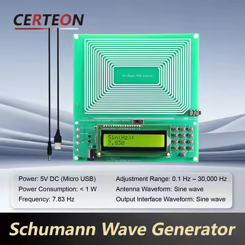 Sine Wave Signal Generator 0.1Hz~30000Hz Adjustable Frequency Generator Schumann Resonance Generator