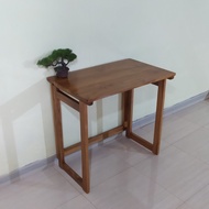 meja kerja lipat, meja belajar lipat kayu jati 70x45x75