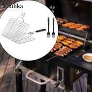 [Miulika] Grill Basket BBQ Accessories Durability Cooking BBQ Grilling Basket Stainless