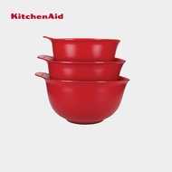 KitchenAid Silicone Set of 3 Mixing Bowls - Empire Red / Charcoal Grey เซตถ้วยผสมอาหาร 3 ชิ้น