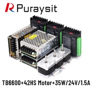 Puraysit Puraysit 2Phase Nema17 Stepper Motor Kit 42HS Motor+TB6600 Driver+ 35W 24V 1.5A Power Suppl