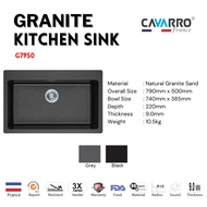 CAVARRO 79cm x 50cm Granite Sink - G7950