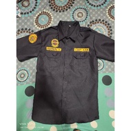 security guard uniform polo short sleeve with patches Sosia,padpao,name at agency name