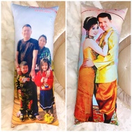 Pillow length 50cm x 120cm with photo printed on request (with pillow insert)