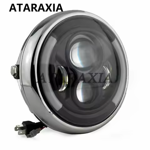 Round LED Headlight Motorcycle 7 Inch High Low Beam For Harley Led Headlight Headlamp For Yamaha V-s