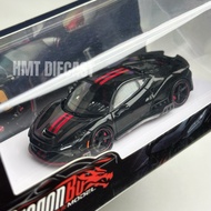 (READY STOCK) DCM 1/64 Ferrari F8 Keyvany Black with Red Livery Toy