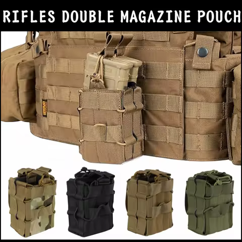 Hunting Molle Rifle Double Magazine Pouch for M4 M14 M16 AR15 G36 Magazine Hunting Outdoor Tool Wais