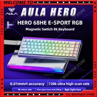 New AULA HERO 68HE/ULTRA INSTOCK Magnetic Switch Gaming Keyboard&Mouse E-sport Custom Mechanical Wir