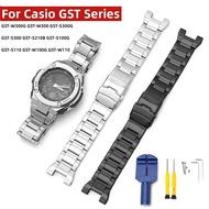 For Casio Watch Band GST-W300 400G B100 S300 S310 S120 S110 W100G W110 Metal Strap 304 Stainless Steel Watch Band Bracelet
