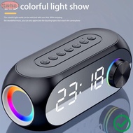 XUESHAN Clock Bluetooth Speaker, 360° Surround Sound with LED Light Bluetooth Speakers, Portable Lou
